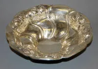 Tung sølvskål fra jugendstil