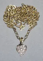 Pendente con brillante su catena, oro