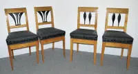 Kirazdan dört Biedermeier sandalye, 1830 civarı