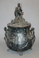 带狩猎女神狄安娜的华丽潘趣酒碗,WMF Geislingen,约1900年