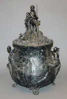 带狩猎女神狄安娜的华丽潘趣酒碗，WMF Geislingen，约1900年