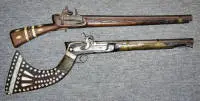 To sjældne kortgeværer, osmansk og afghansk 1700/1800-tallet
