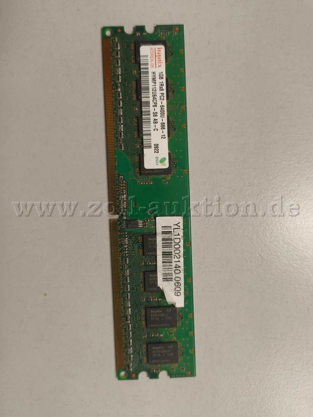 80 RAM memory modules Hynix 1 GB DDR2-800 MHz PC2-6400U (HYMP112U64CP8-S6)