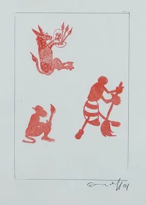 Immendorff, Jörg: Burro, mono y abeja