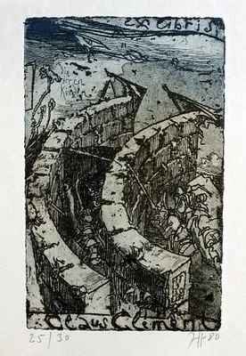 Janssen, Horst：5幅蚀刻版画合集