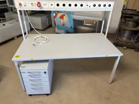 ESD laboratuvar masası tekerlekli dolap ile – 1,80 x 1,00 m
