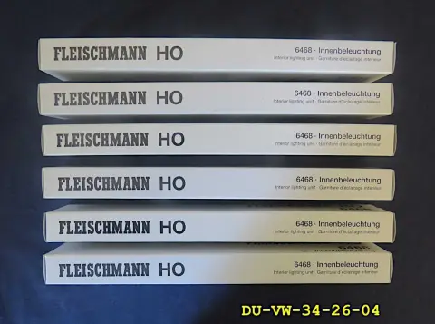 6 Fleischmann indvendige belysninger 6468 til ICE-T mellemvogne, skala 1:87