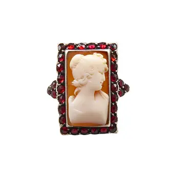 Camé ring af 333 guld.