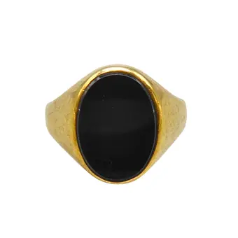 SIGNETRING AF 333ER GULD MED ONYX.