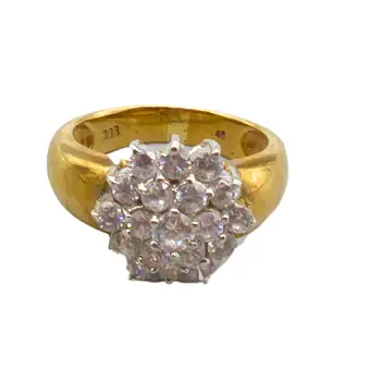 Anello in oro giallo 333 con zirconi