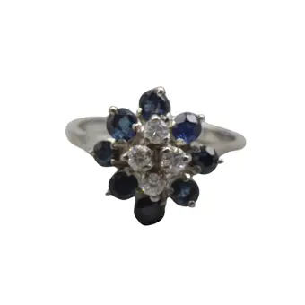 Blaue Blume 复古戒指 925银