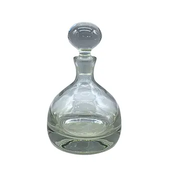 Rund krystalglas-karaffel med prop