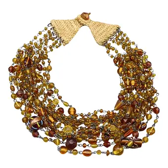 Collana a più fili in perle di vetro