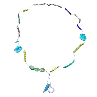 Collana Marc Cain con perle colorate e ciondolo.