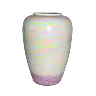 Keramikvase med iris-effekt.