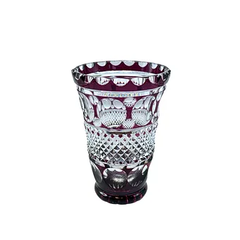 WMF "Crystal Cabinet" 系列水晶玻璃花瓶，带紫色套色。
