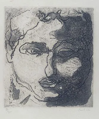 Fautrier, Jean: Rostro violeta