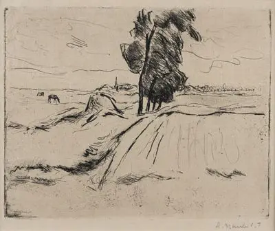 Nauen, Heinrich: Landskap ved Nedre Rhinen