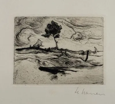 Nauen, Heinrich：暴风雨中的风景