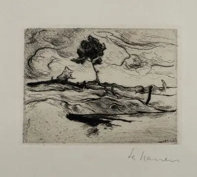 Nauen, Heinrich: Paisaje en la tormenta