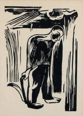 Nauen, Heinrich: Contadino che ara