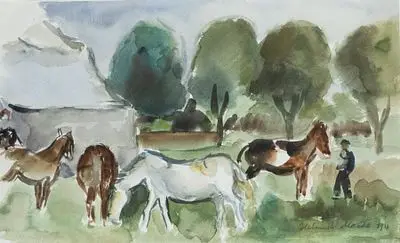 Macke, Helmuth: A lovaknál