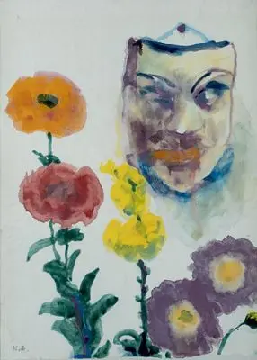Nolde, Emil: Maszk és virágok