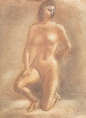 Breker, Arno: Desnudo arrodillado erguido