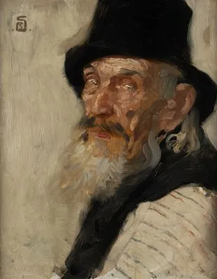 Seuffert, Robert：戴高帽的男士肖像