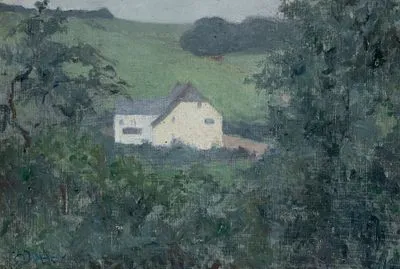Ophey, Walter:丘陵风景中的农舍