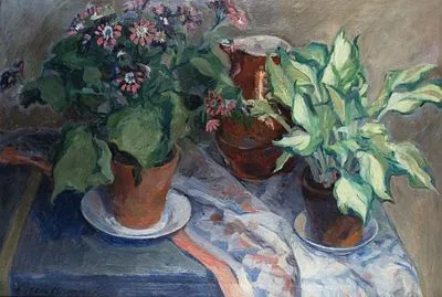 ten Hompel, Ludwig: Stilleben med planter