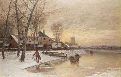 Jungblut, Johann：冬日黄昏景象