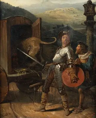 Biard, François-Auguste：堂吉诃德与狮子