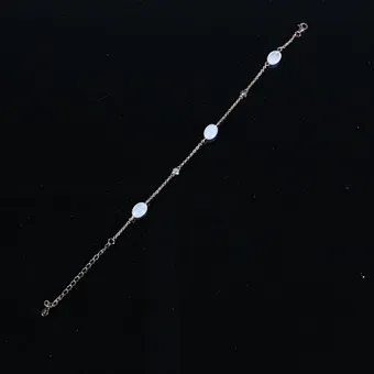 MERALIN JEWELRY. سوار مرصع بالزركونيا والكوارتز الوردي، فضة إسترليني 925، مطلية بالذهب الوردي، إيطاليا.