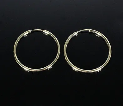 MERALIN JEWELRY. أقراط حلقية من فضة إسترلينغ 925، مطلية بالذهب، إيطاليا.