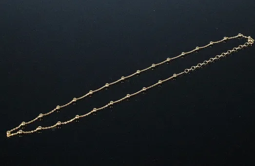 Meralin Jewelry。925纯银镀金项链。