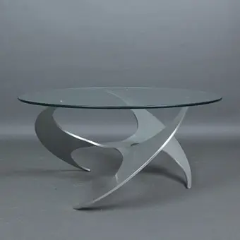 KNUT HESTERBERG। Ronald Schmitt के लिए। कॉफ़ी टेबल, मॉडल 'Propeller', 1960 का दशक।