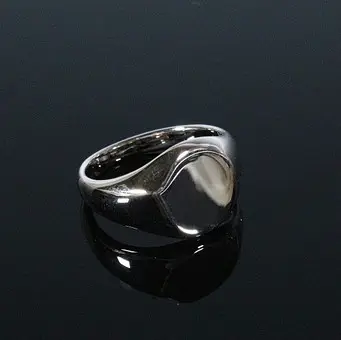MERALIN JEWELRY。925/-纯银 Statement 戒指，尺寸 54，镀铑。