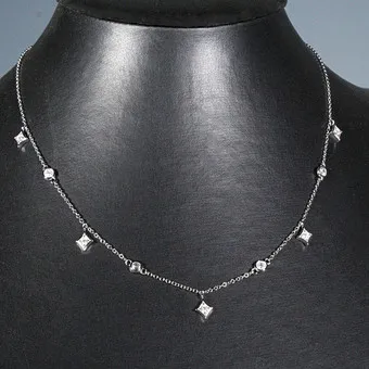 MERALIN JEWELRY。锆石项链,925纯银,意大利。