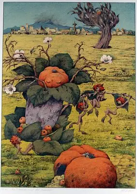 Grafiker fra 1980-tallet: Jentene og trollmannen