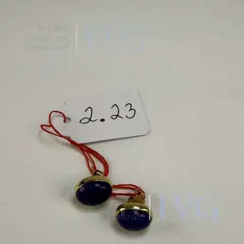 Ørestikker med lapis lazuli (gull 585)