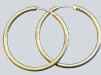 Par sølv 925 creoler, diameter 3 cm, 3,95 g