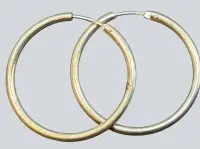Par sølv 925 creoler, diameter 3 cm, 3,95 g