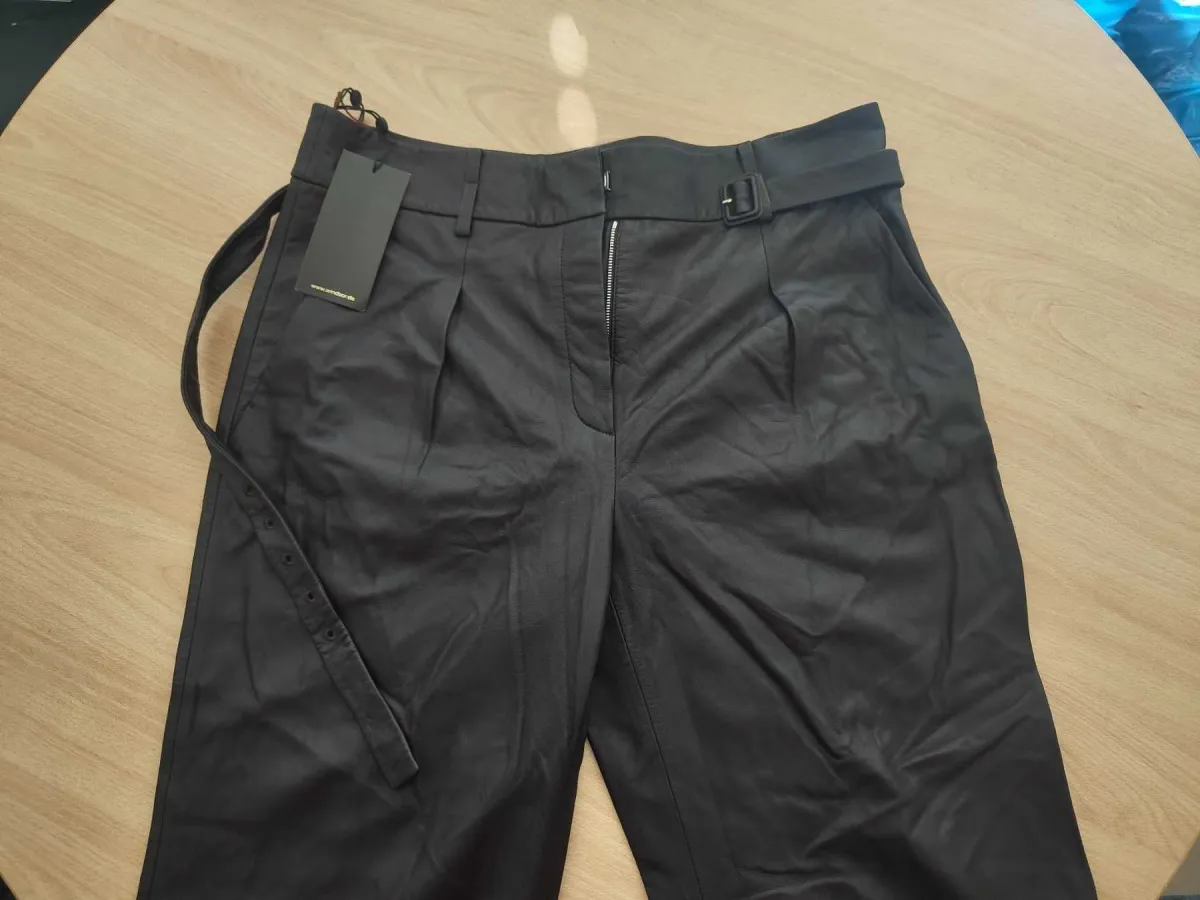 1 læderbukser, mærke Windsor, størrelse 40, brun