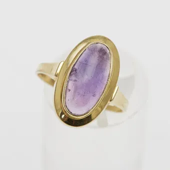 Ring, 333 guldbund, ametyst.