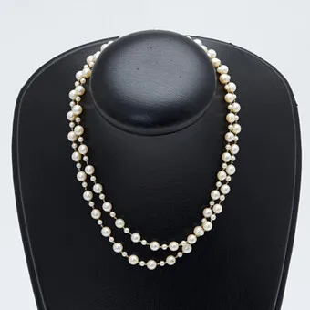 Collar, oro amarillo de 333, perlas.