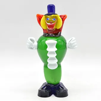 穆拉诺玻璃人偶，小丑，工作室玻璃，意大利，约1950年