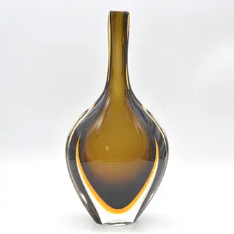 FLAVIO POLI. Murano designervase, studioglas, sommerso, Italien, omkring 1950.