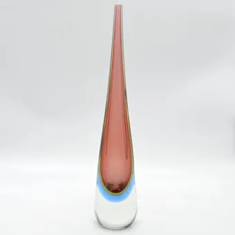 Flavio Poli. Murano 设计师花瓶,工作室玻璃,Sommerso,意大利,约1960年
