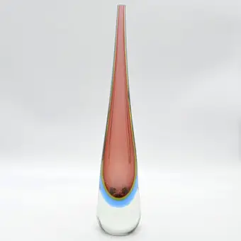 Flavio Poli. Murano-designervase, studioglas, Sommerso, Italien, ca. 1960